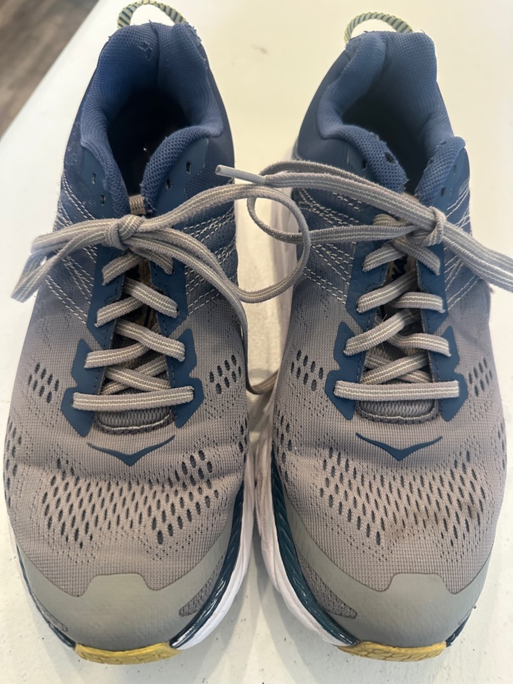 USED Women’s Hoka One One Grey and Blue Performance Running Shoes